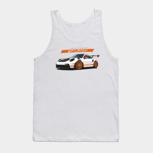 Car 911 gt3 rs white orange Tank Top